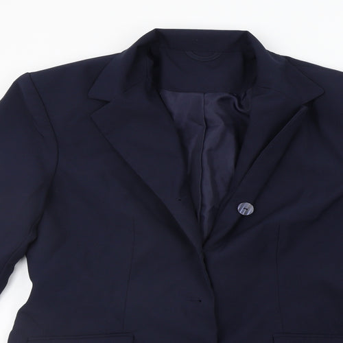 Preworn Womens Blue   Jacket Suit Jacket Size 14