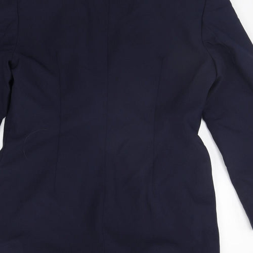 Preworn Womens Blue   Jacket Suit Jacket Size 14