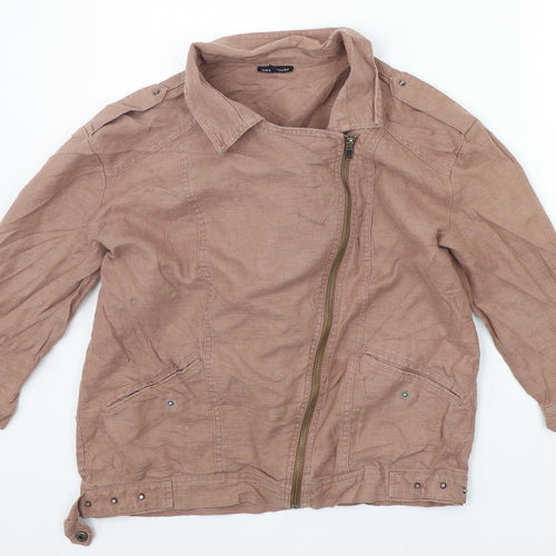 WAREHOSUE Womens Beige   Jacket Coat Size 10