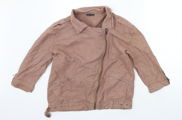 WAREHOSUE Womens Beige   Jacket Coat Size 10