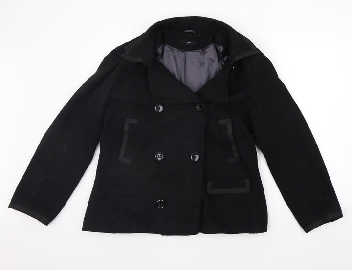 Linea Womens Black Jacket Coat Size 16
