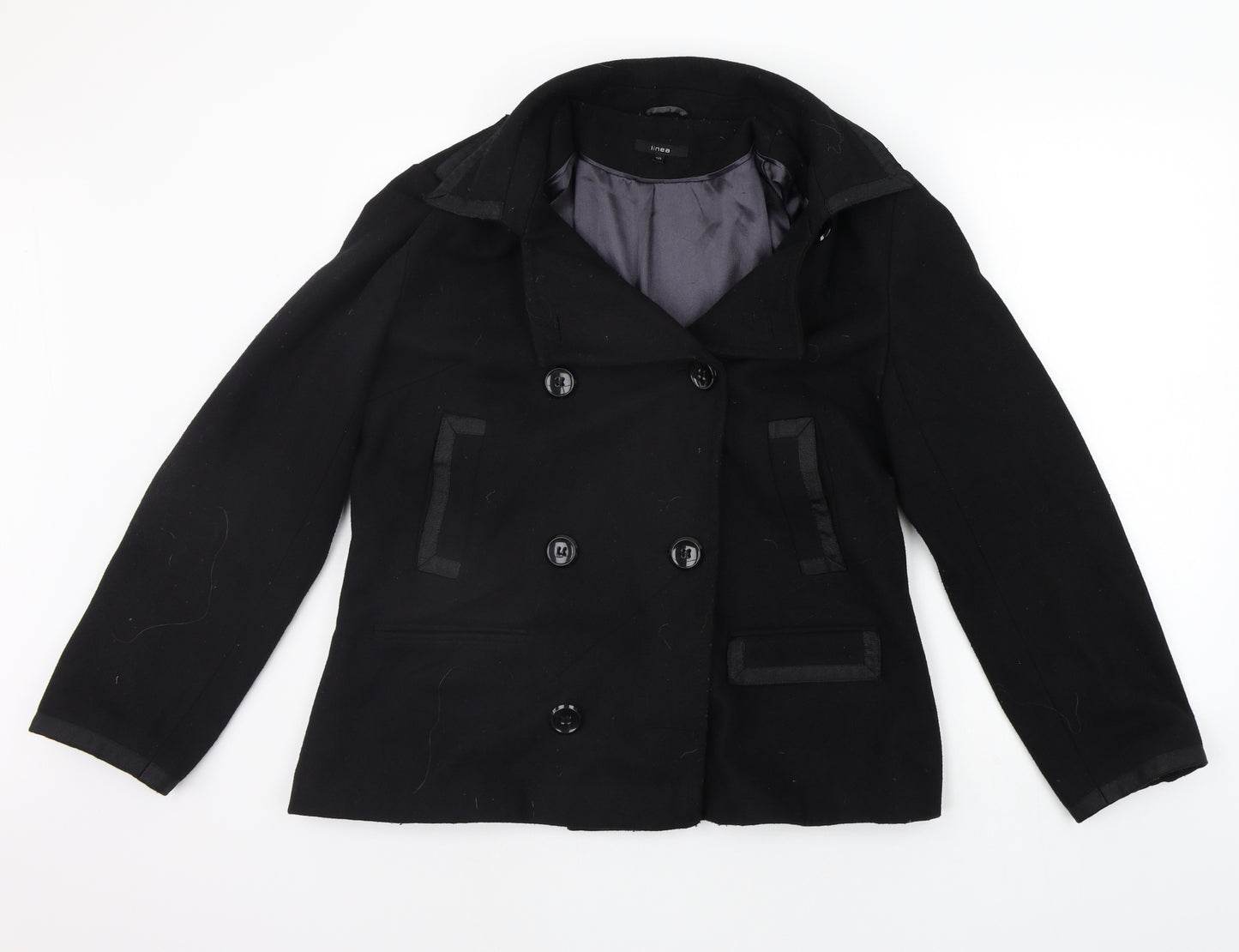 Linea Womens Black   Jacket Coat Size 16
