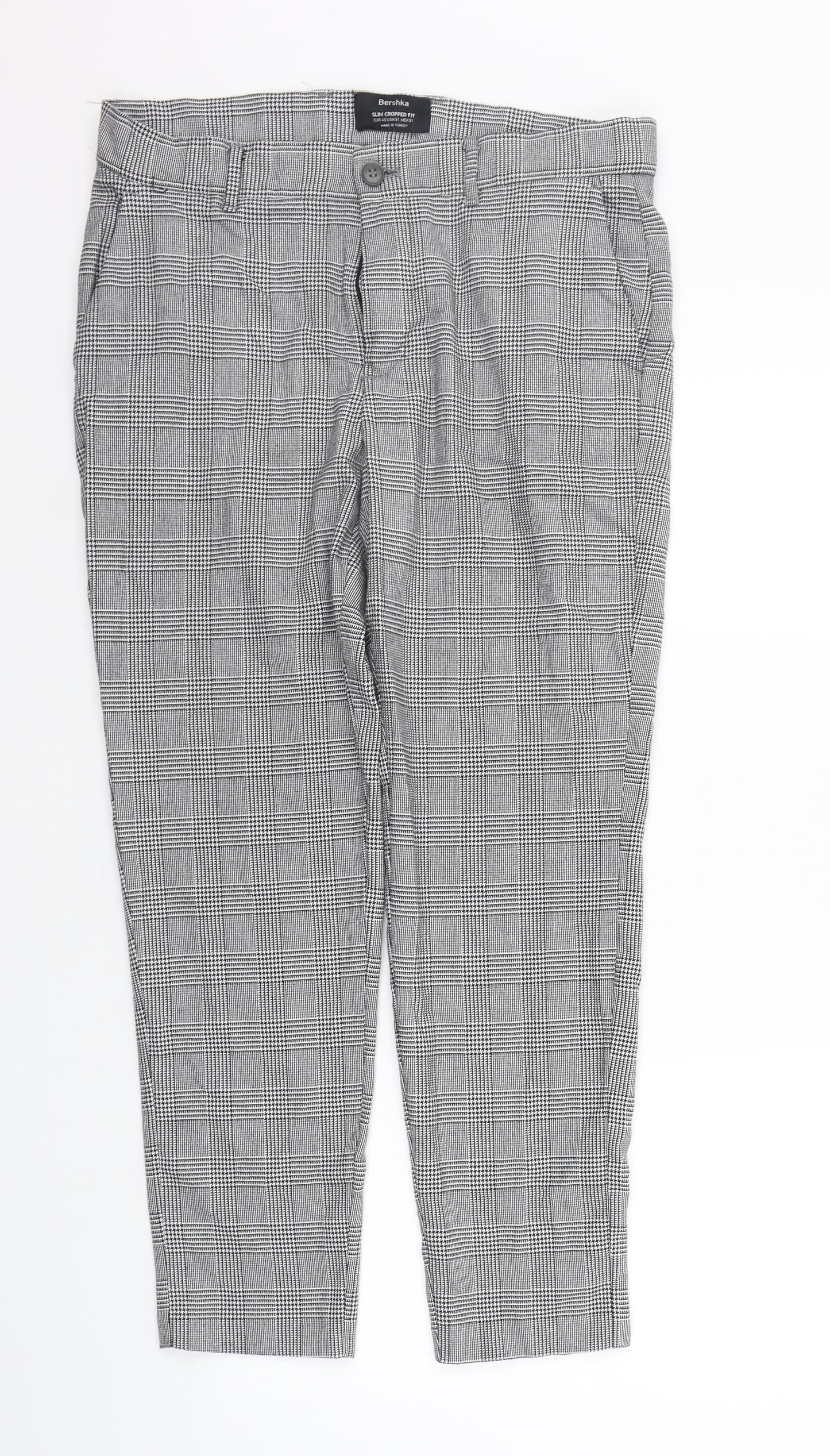 Berkshka Womens Grey Check  Trousers  Size 12 L28 in
