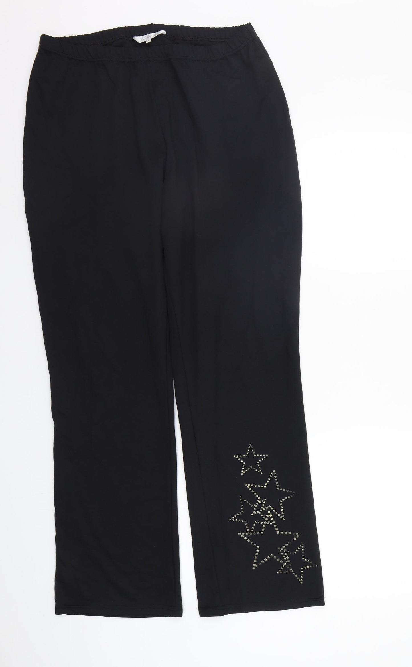 p s classics Womens Black   Jogger Trousers Size 18 L30 in - Elasticated Waist