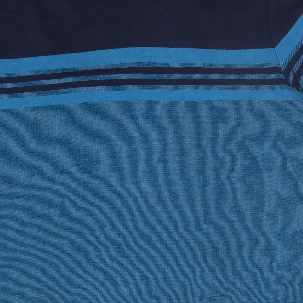 Marks and Spencer Mens Blue Striped   Polo Size 2XL
