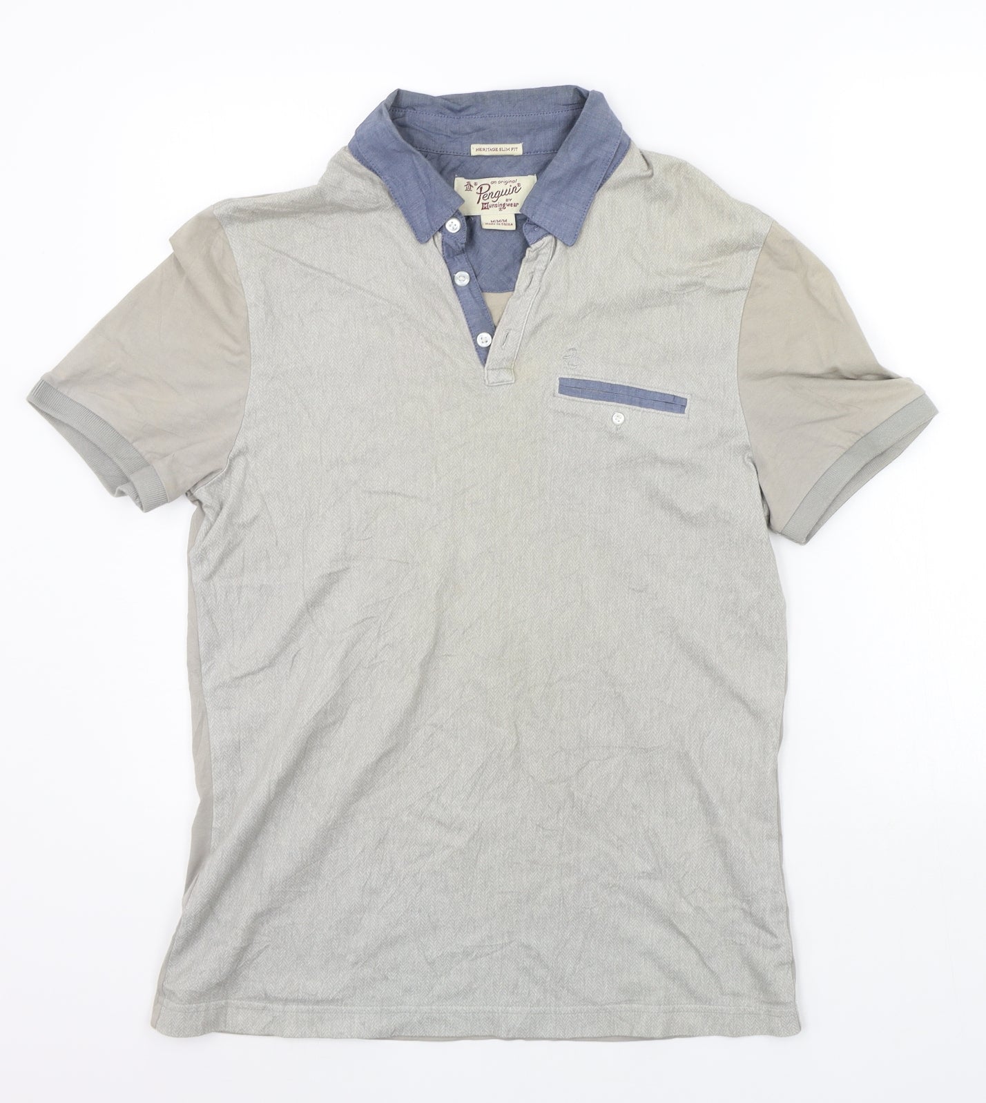 Original Penguin Mens Beige    Polo Size M