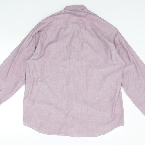 BHS Mens Purple    Button-Up Size 15.5