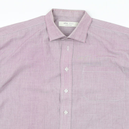 BHS Mens Purple    Button-Up Size 15.5