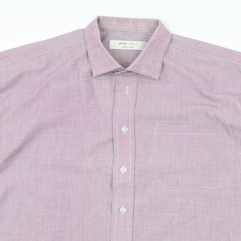 BHS Mens Purple    Button-Up Size 15.5