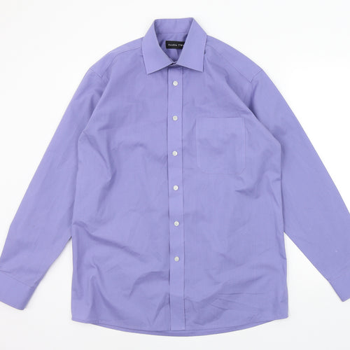 Double TWO Mens Purple    Button-Up Size 15.5