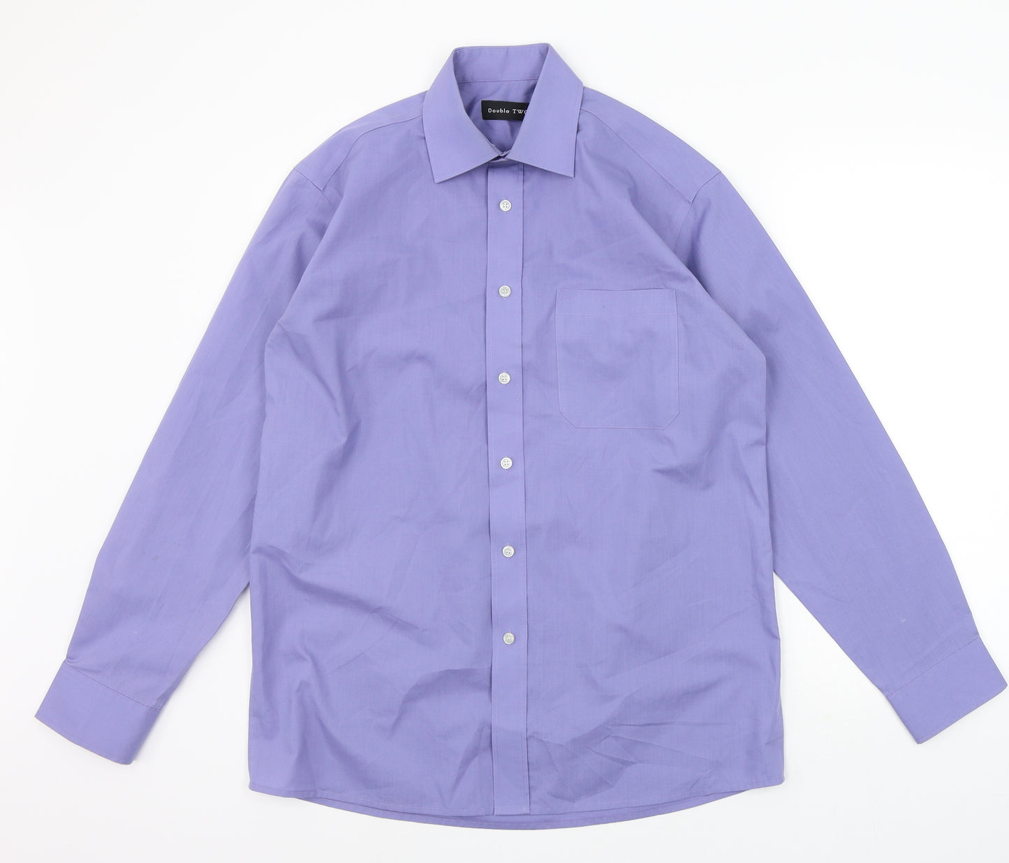 Double TWO Mens Purple    Button-Up Size 15.5
