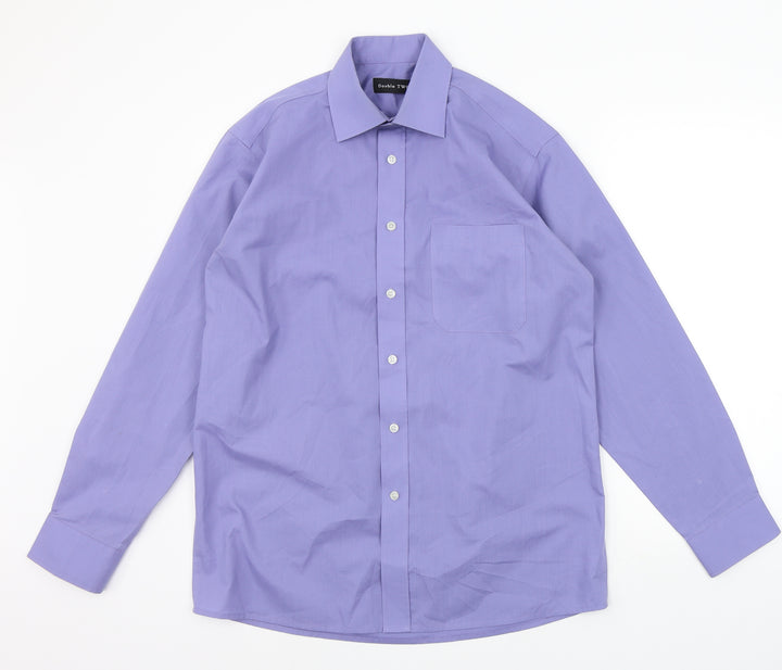 Double TWO Mens Purple    Button-Up Size 15.5