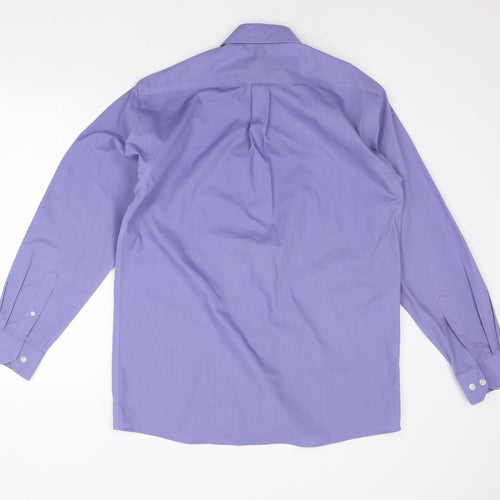 Double TWO Mens Purple    Button-Up Size 15.5