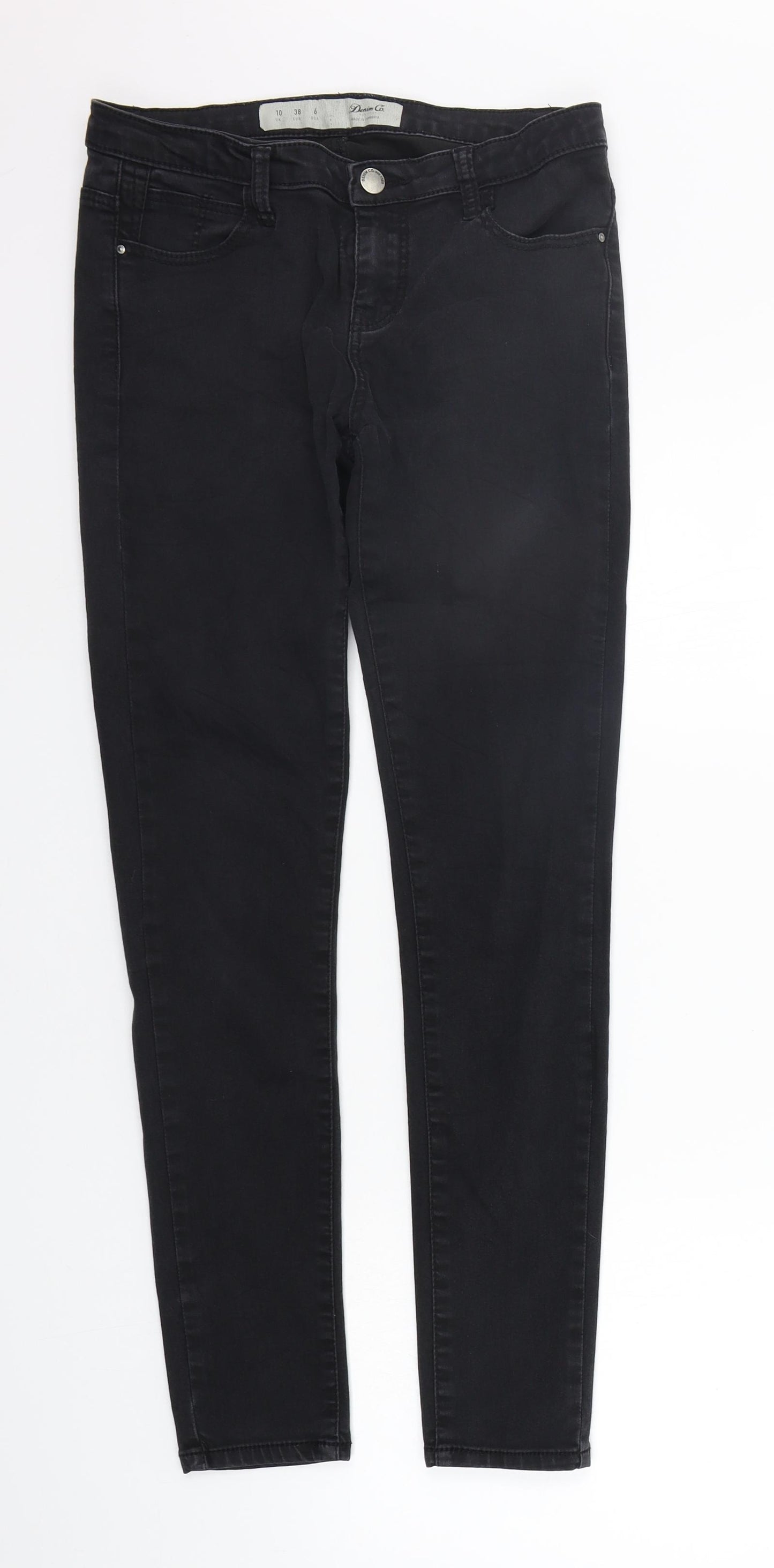 deniem co Womens Black   Trousers  Size 10 L27 in