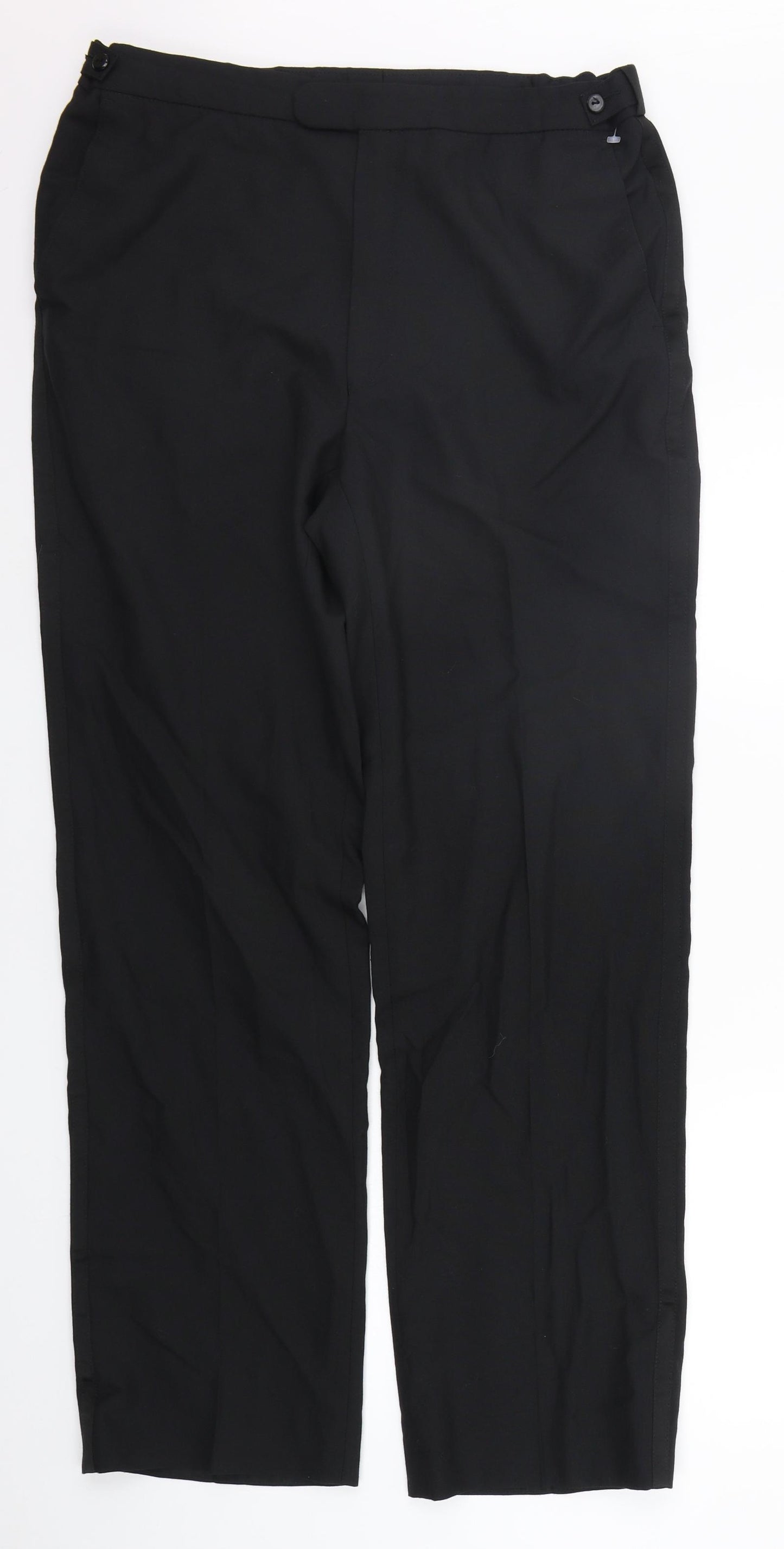 st Michael Mens Black   Trousers  Size 36 in L33 in