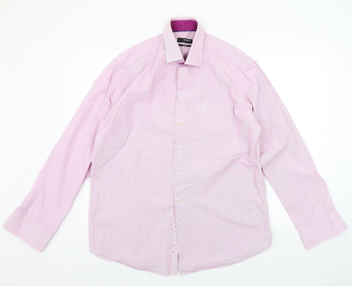 Seidensticker Mens Pink    Button-Up Size 16