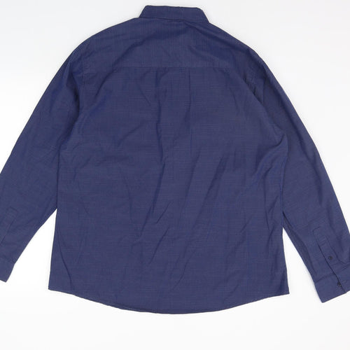 Silver Eight Mens Blue    Button-Up Size XL