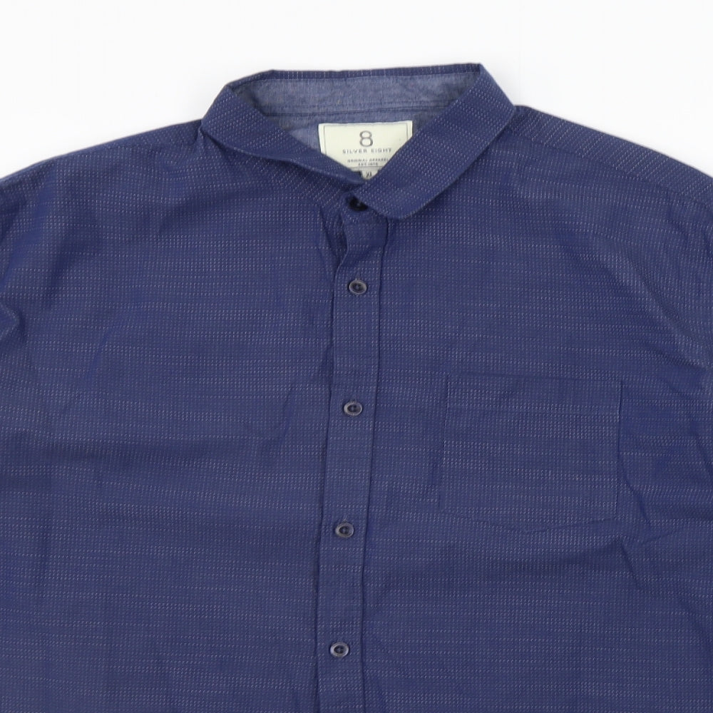 Silver Eight Mens Blue    Button-Up Size XL