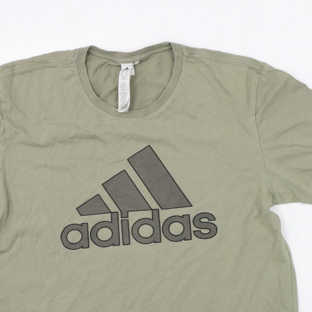adidas Mens Green    T-Shirt Size M