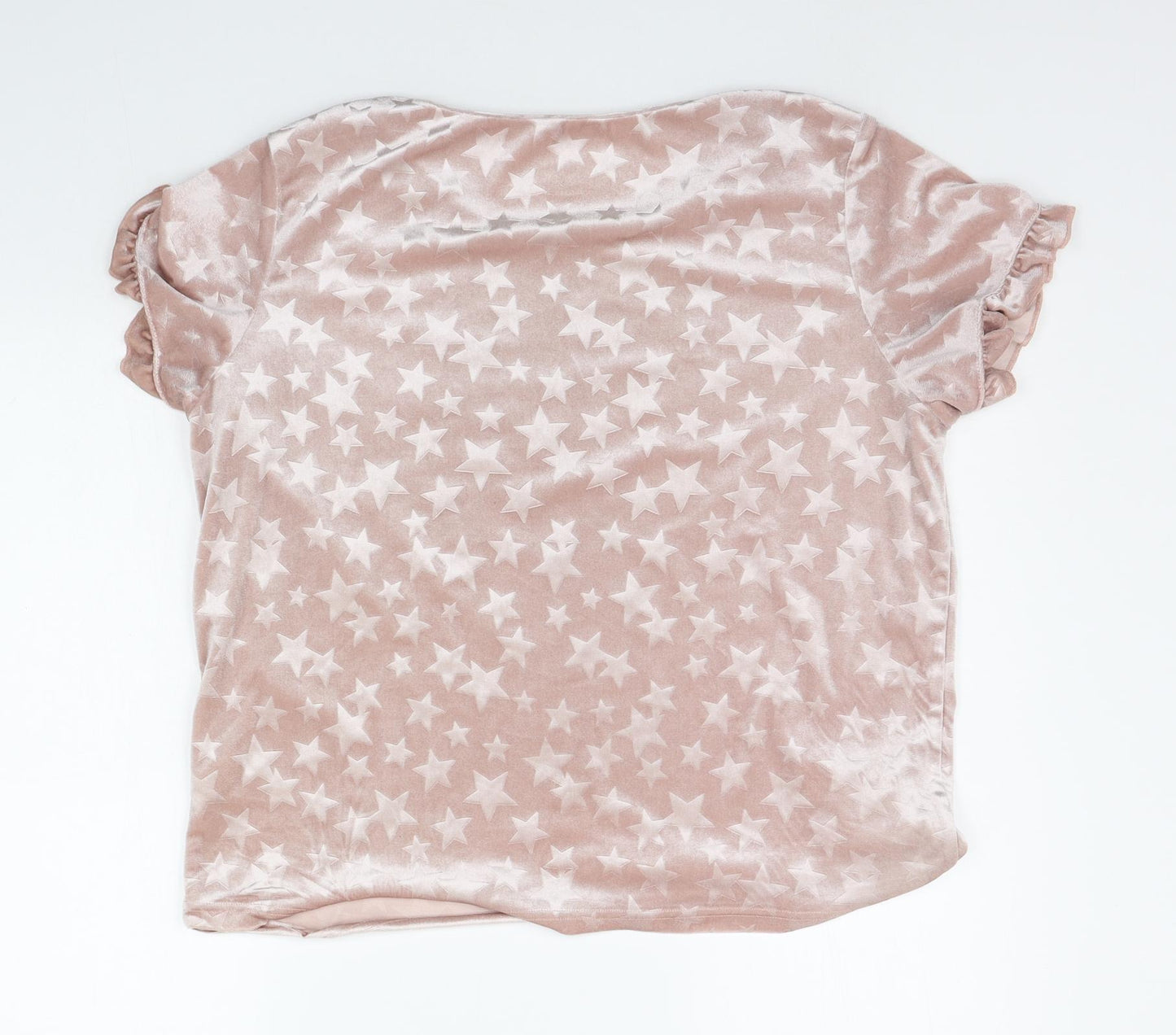 George Womens Pink Solid  Top Pyjama Top Size 16  - STARS