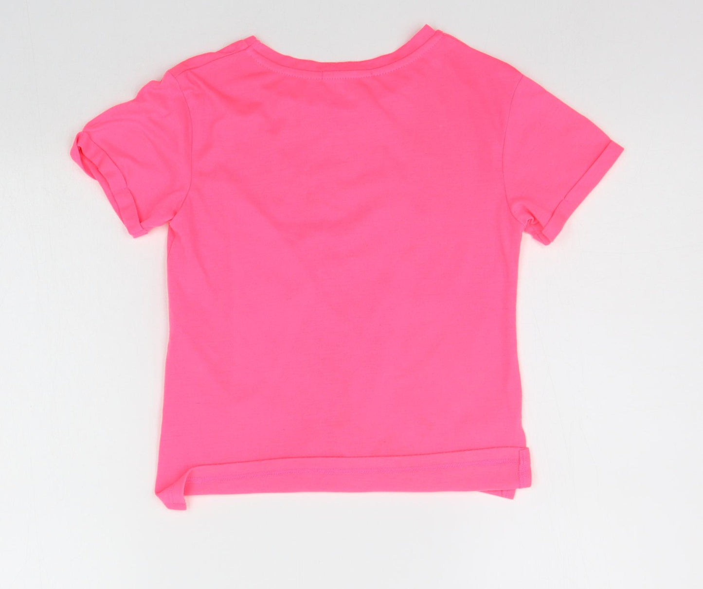 Primark Girls Pink   Basic T-Shirt Size 5-6 Years  - SEQUIN