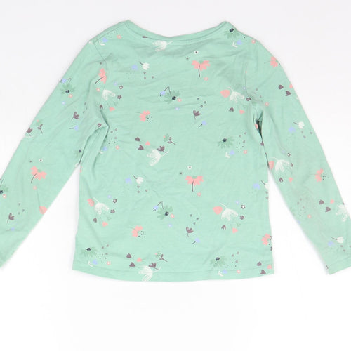 George Boys Green Geometric  Basic T-Shirt Size 5-6 Years