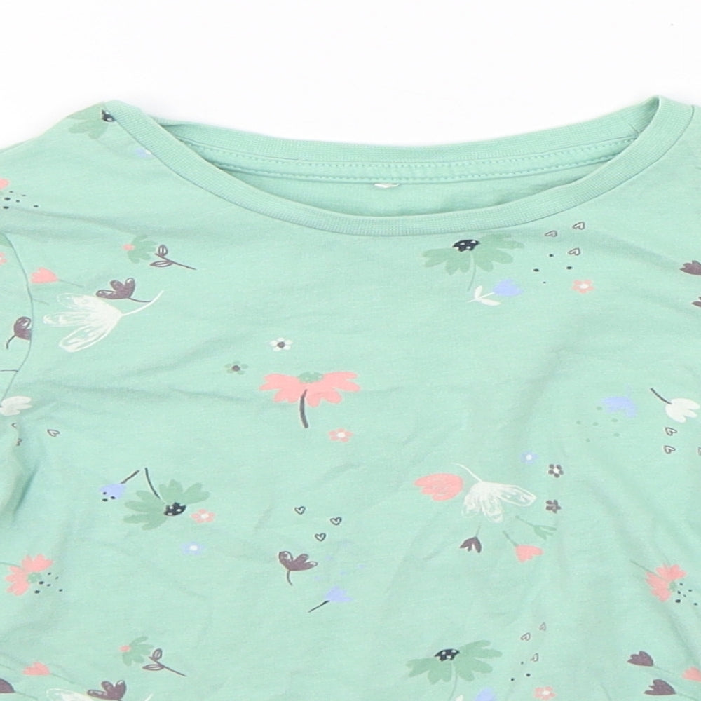 George Boys Green Geometric  Basic T-Shirt Size 5-6 Years