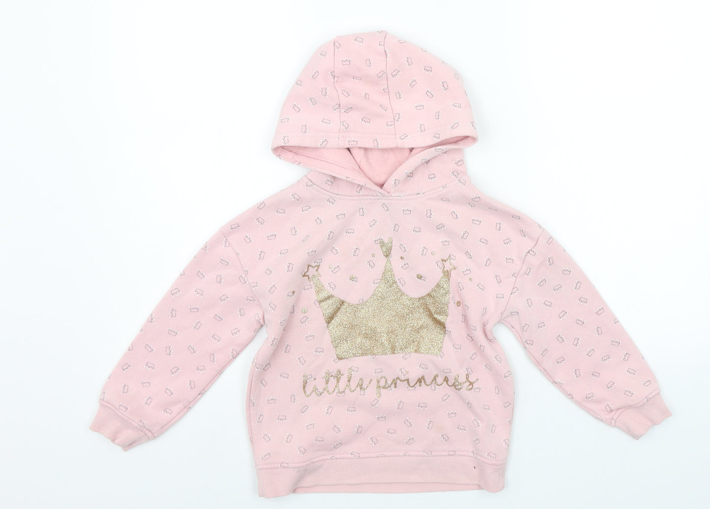 Primark Girls Pink   Pullover Hoodie Size 5-6 Years