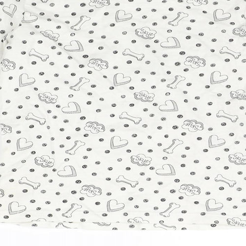 George Boys White Geometric  Basic T-Shirt Size 6-7 Years