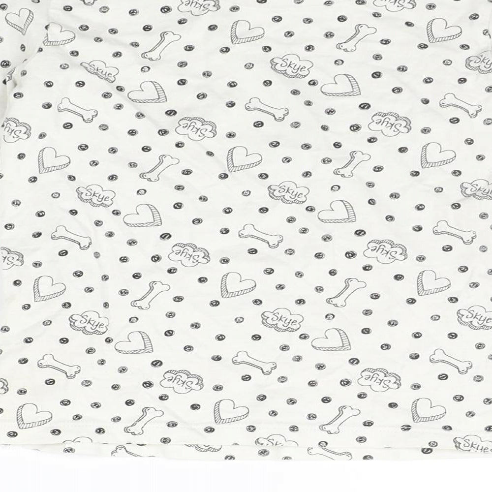 George Boys White Geometric  Basic T-Shirt Size 6-7 Years