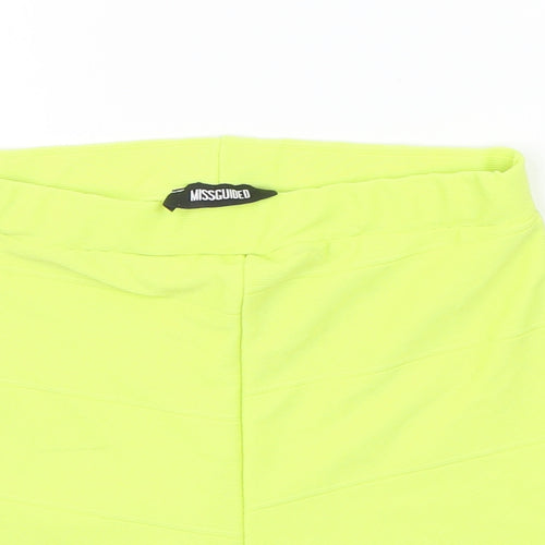 Missguided Womens Yellow   Sweat Shorts Size 10