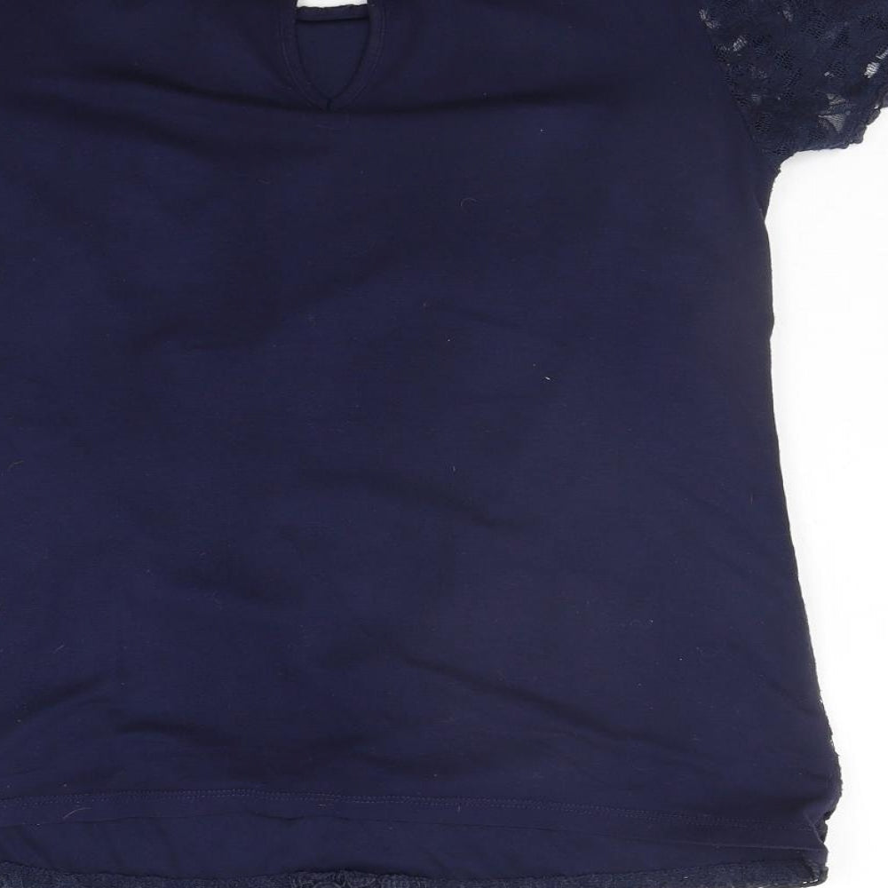 Oasis Womens Blue   Basic T-Shirt Size XS