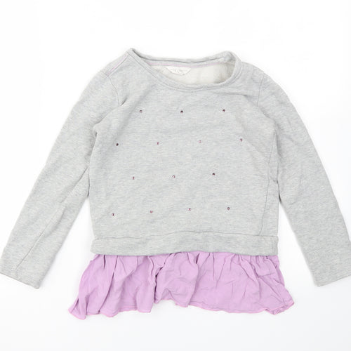 Pumpkin Patch Girls Grey   Pullover Jumper Size 9 Years