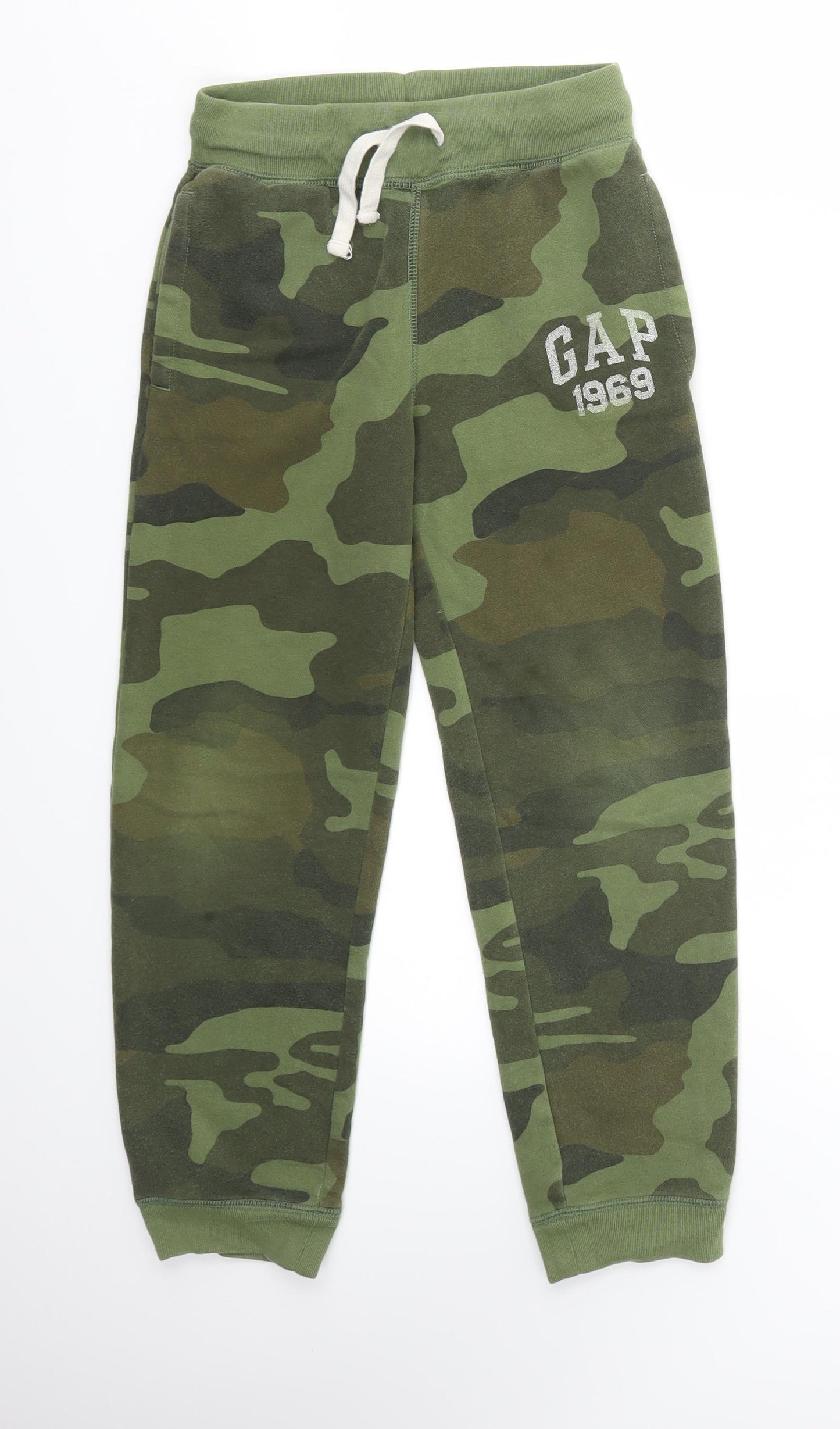 Gap Boys Green Camouflage  Jogger Trousers Size M