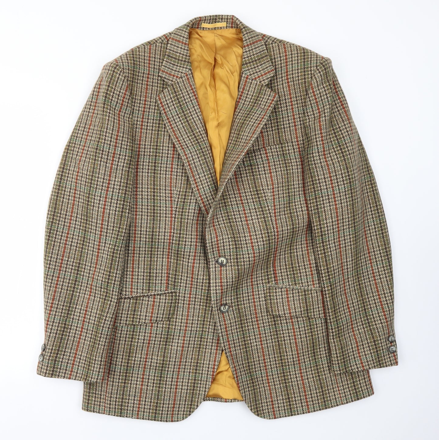 AUTIN REED Mens Brown Check  Jacket Blazer Size 42
