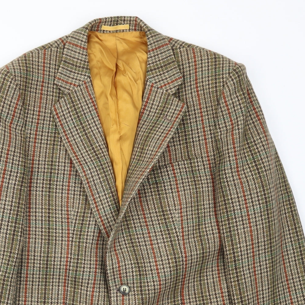 AUTIN REED Mens Brown Check  Jacket Blazer Size 42