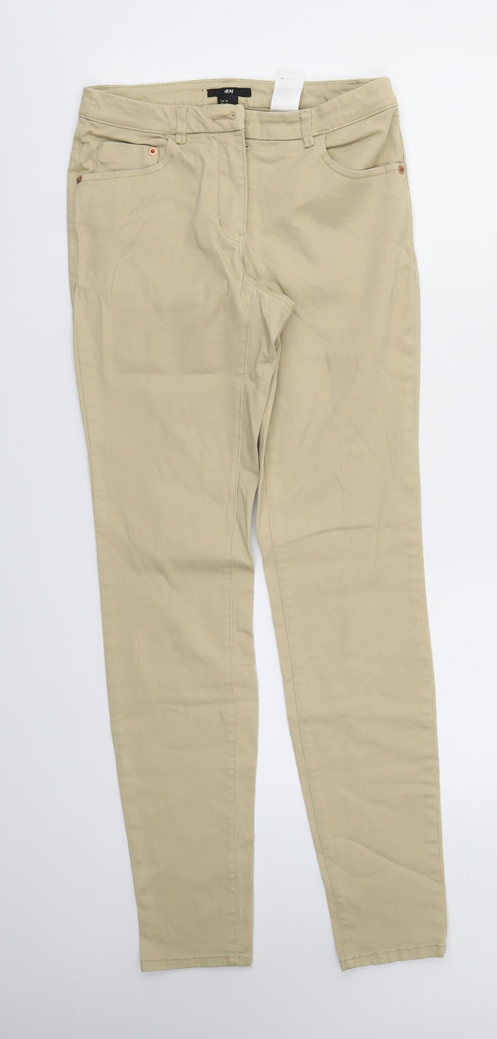 H&M Womens Beige   Skinny Jeans Size 6 L30 in