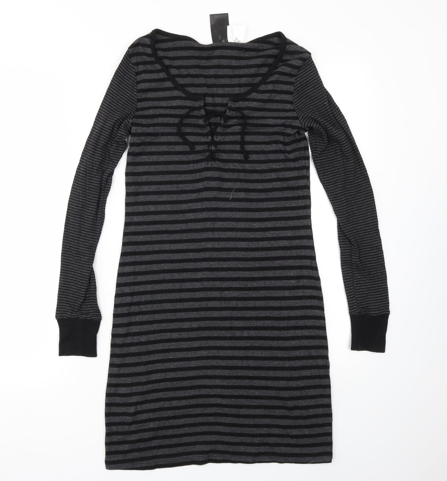 H&M Womens Black Striped  Fit & Flare  Size S
