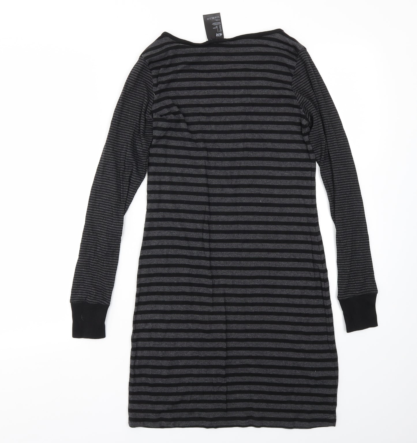 H&M Womens Black Striped  Fit & Flare  Size S