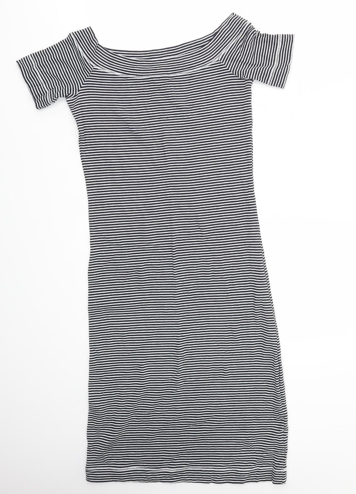 H&M Womens Multicoloured Striped A-Line Size S