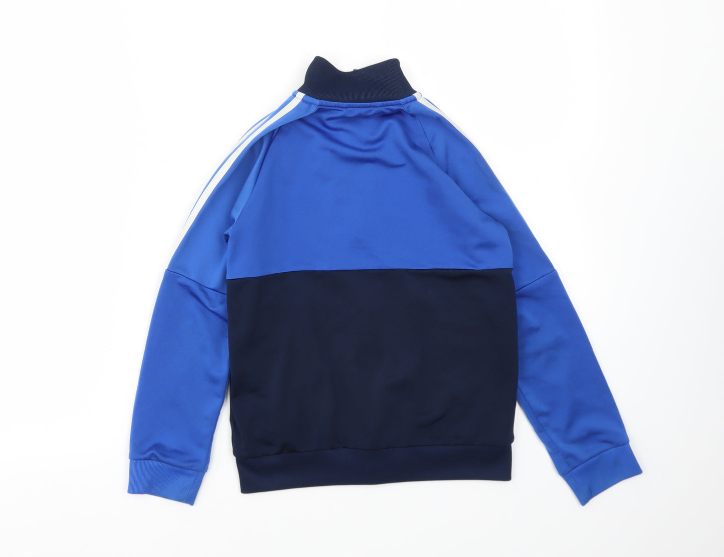 adidas Boys Blue Striped  Full Zip Jumper Size 7-8 Years
