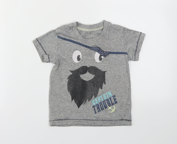 Matalan Boys Grey   Basic T-Shirt Size 12-18 Months