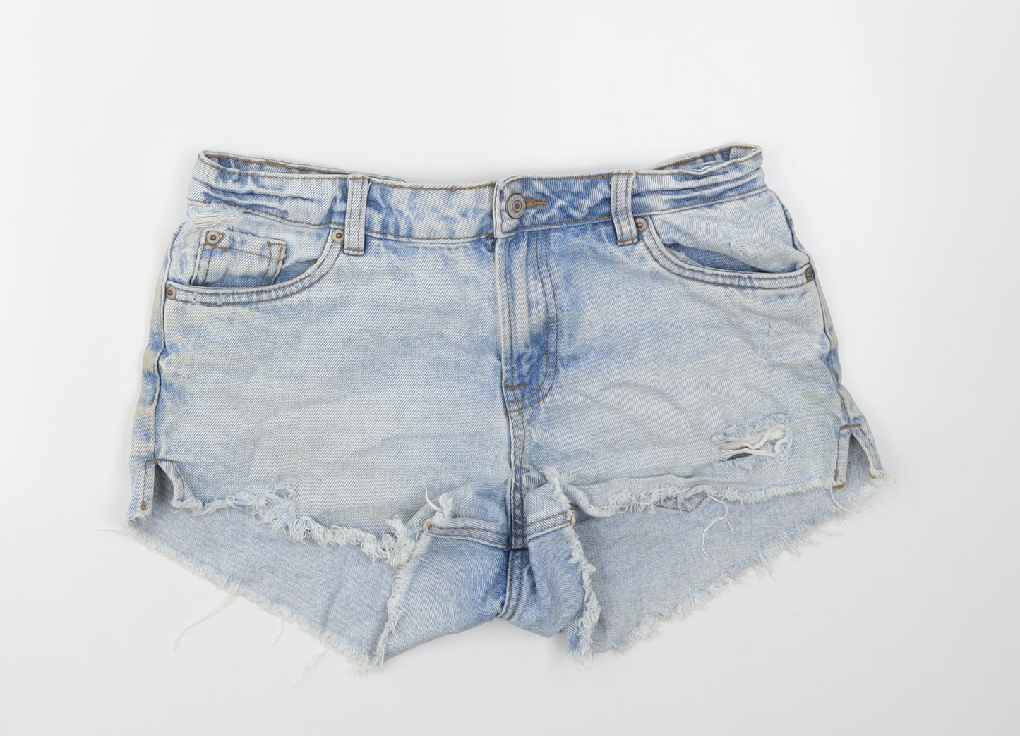 New Look Womens Blue   Cut-Off Shorts Size 10