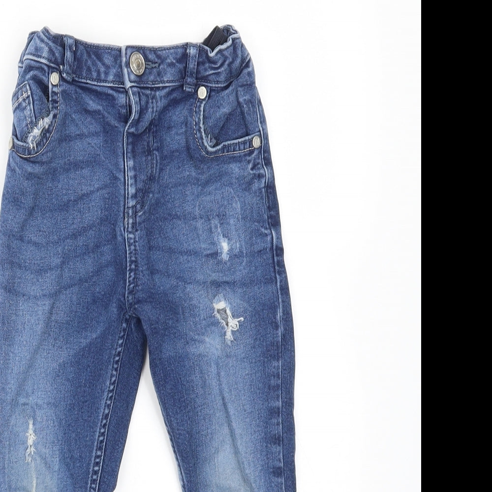 River Island Girls Blue   Skinny Jeans Size 3-4 Years