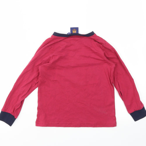 FCB Boys Red   Basic T-Shirt Size 5-6 Years