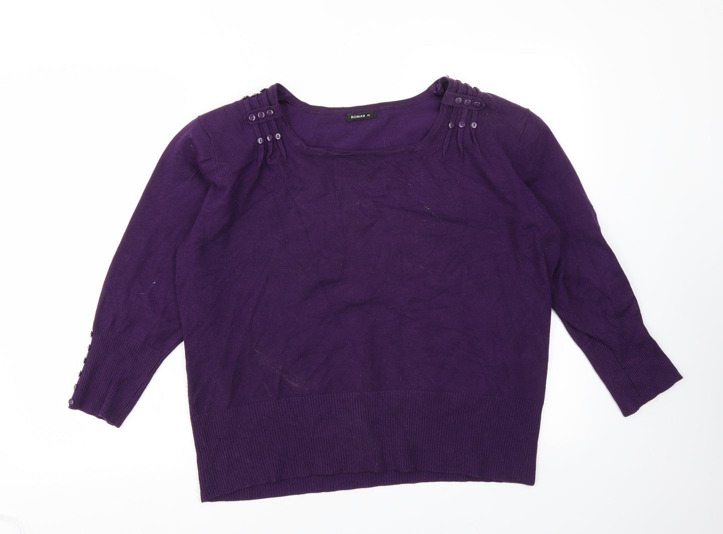 Roman Womens Purple   Pullover Jumper Size 18