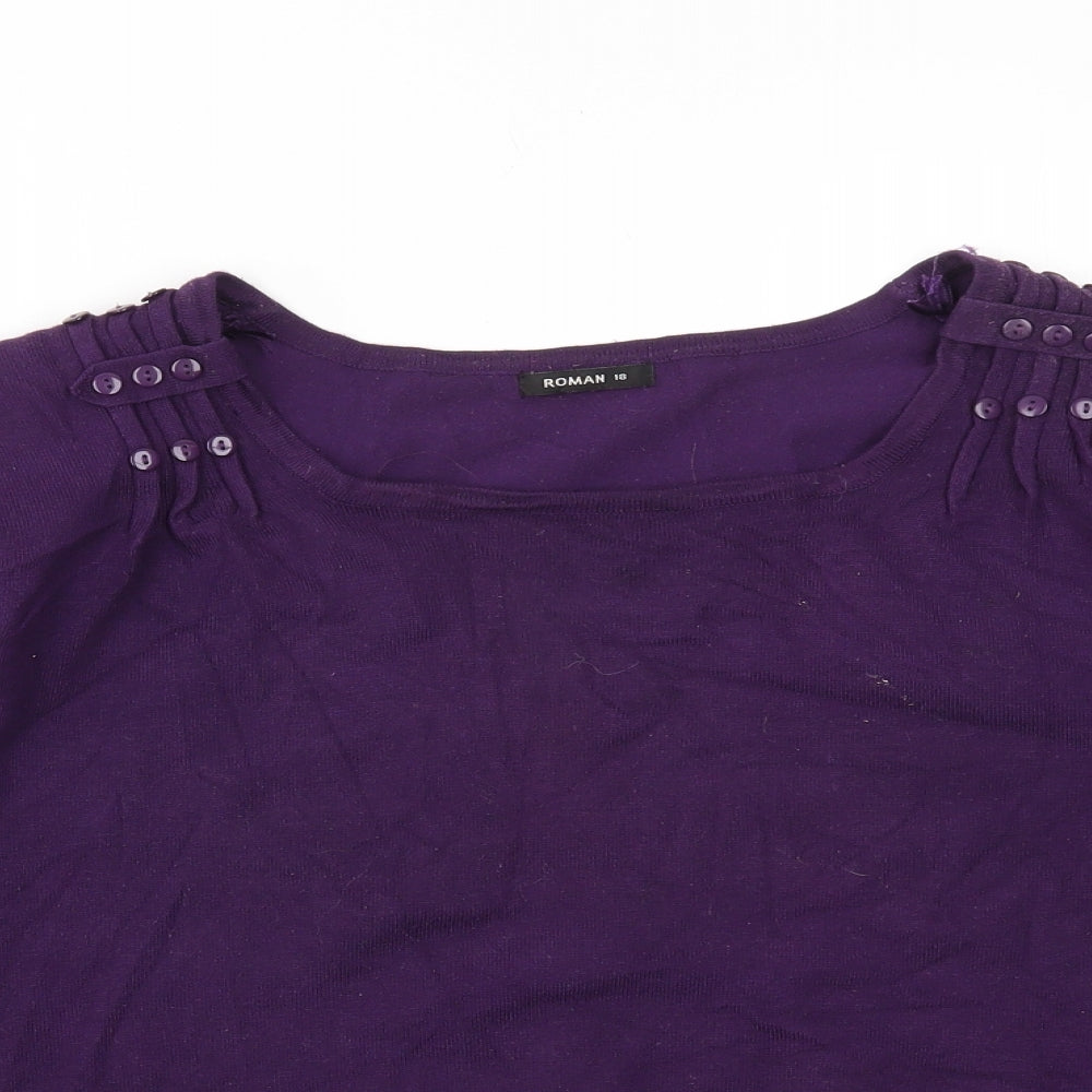 Roman Womens Purple   Pullover Jumper Size 18