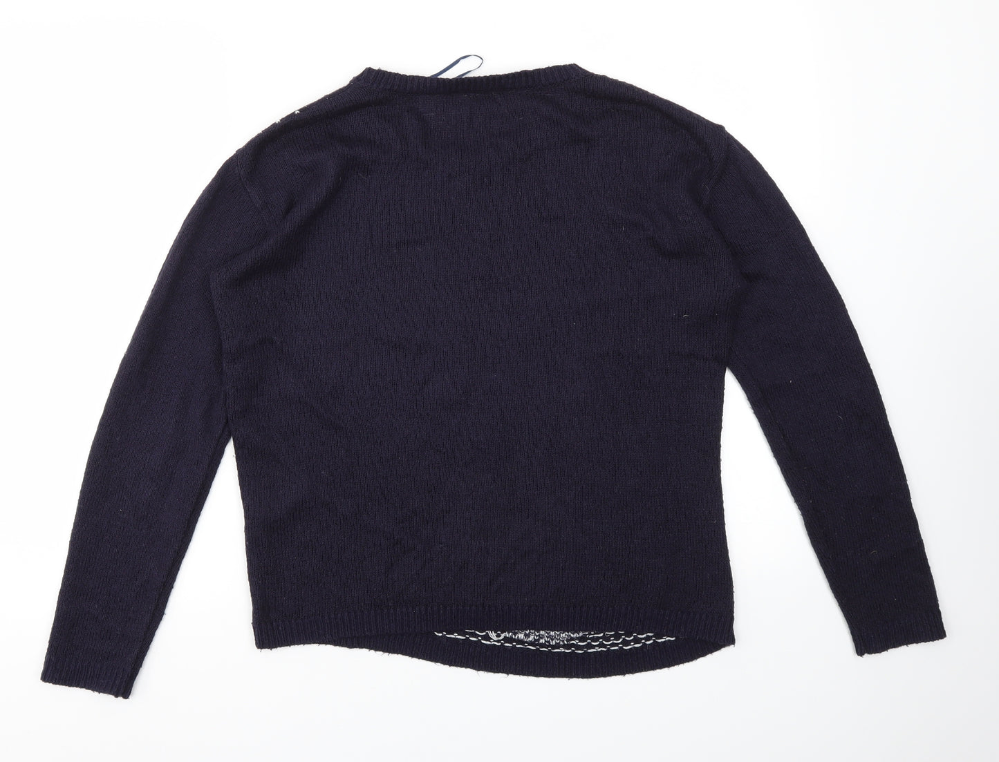 George Womens Blue Animal Print  Pullover Jumper Size 10