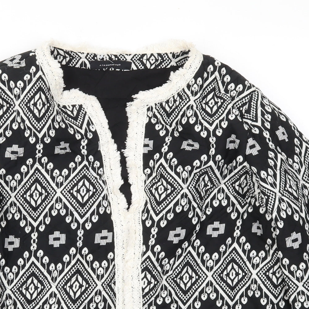 Primark Womens Black Argyle/Diamond  Jacket  Size 16