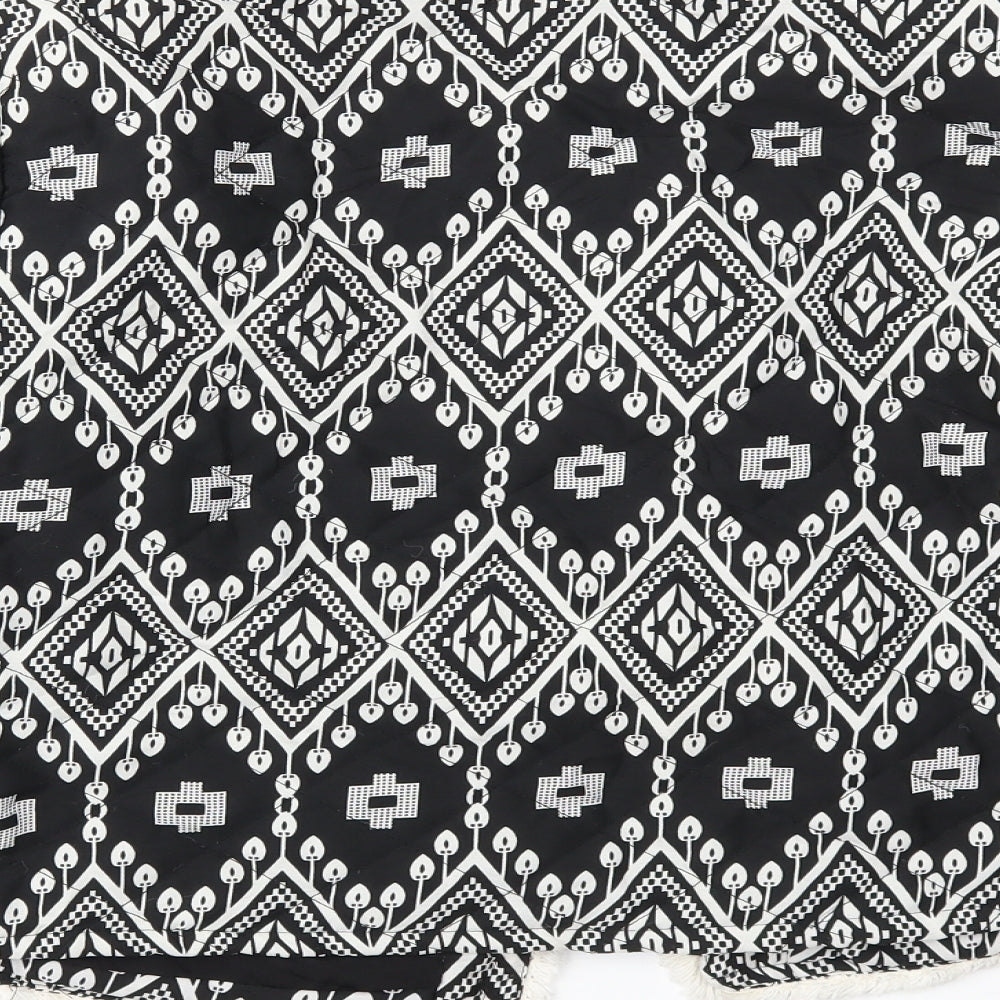 Primark Womens Black Argyle/Diamond  Jacket  Size 16